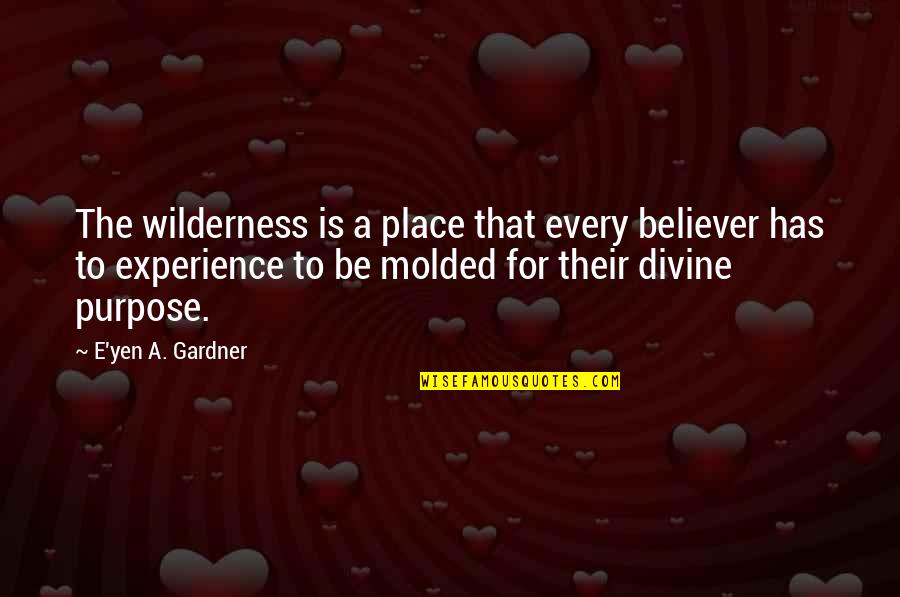 Yen Quotes By E'yen A. Gardner: The wilderness is a place that every believer