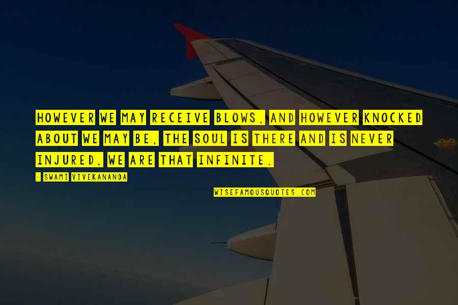 Yepremian Arlene Quotes By Swami Vivekananda: However we may receive blows, and however knocked