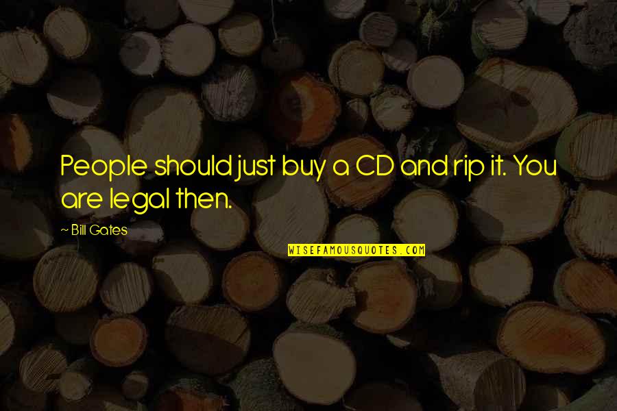 Yerbologo Quotes By Bill Gates: People should just buy a CD and rip