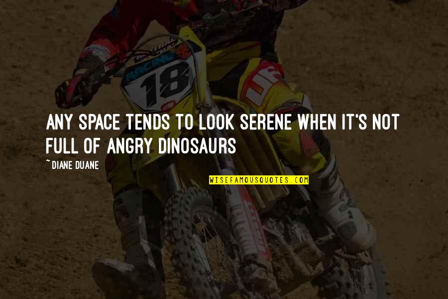 Yes I Am Angry Quotes By Diane Duane: Any space tends to look serene when it's