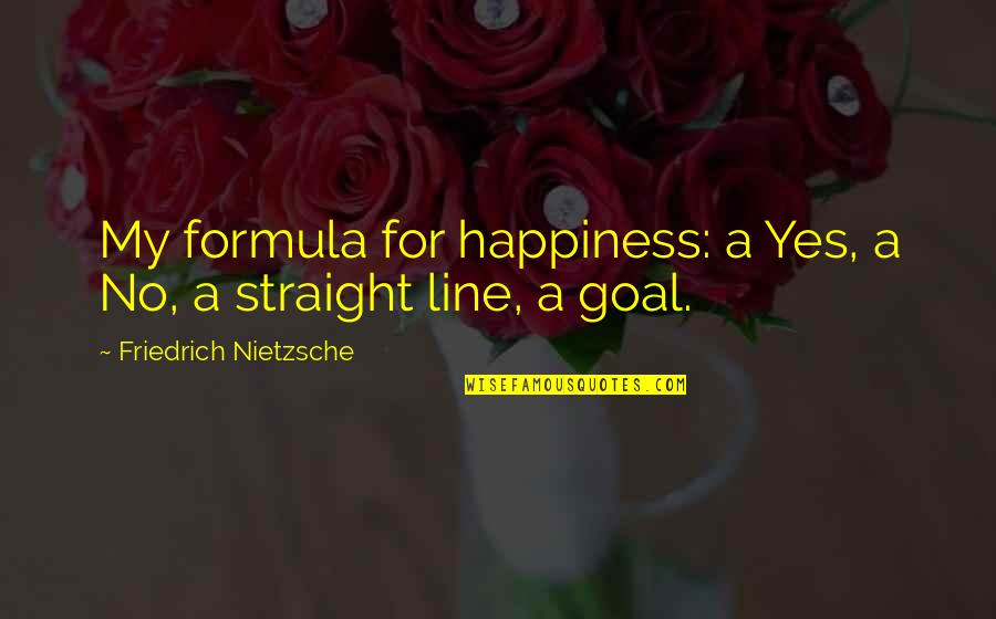 Yes No Quotes By Friedrich Nietzsche: My formula for happiness: a Yes, a No,