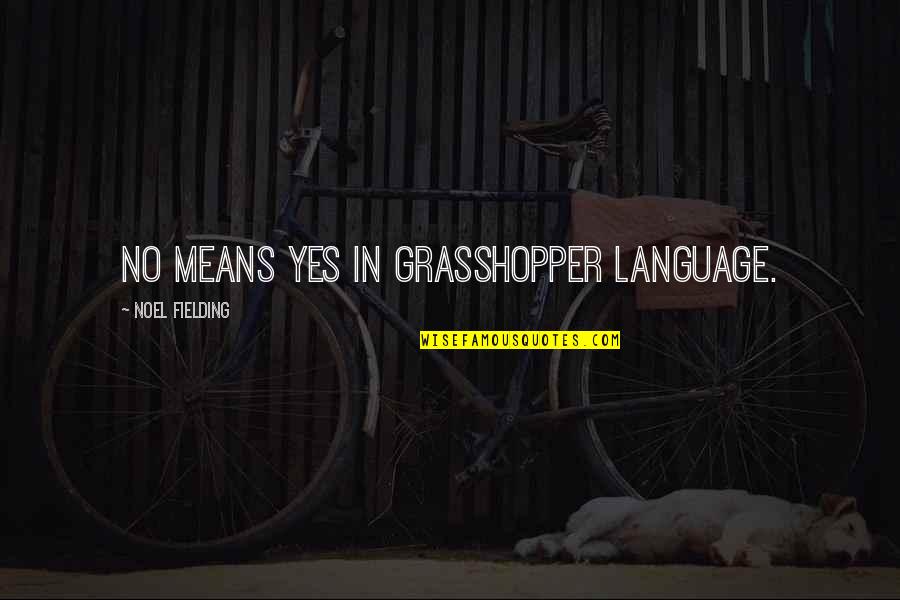 Yes No Quotes By Noel Fielding: No means yes in grasshopper language.