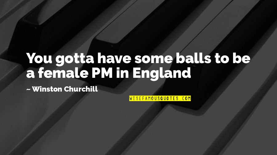 Yes Pm Quotes By Winston Churchill: You gotta have some balls to be a