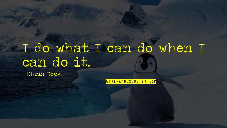 Yesiree Quotes By Chris Rock: I do what I can do when I Yesiree Quotes By Chris Rock: I do what I can do when I