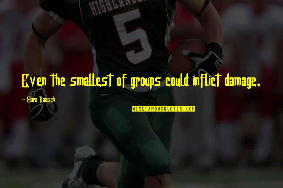 Yesmin Akter Quotes By Sara Raasch: Even the smallest of groups could inflict damage. Yesmin Akter Quotes By Sara Raasch: Even the smallest of groups could inflict damage.