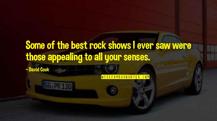 Yesterday Being In The Past Quotes By David Cook: Some of the best rock shows I ever