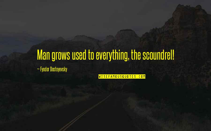 Yeterince Iyi Quotes By Fyodor Dostoyevsky: Man grows used to everything, the scoundrel! Yeterince Iyi Quotes By Fyodor Dostoyevsky: Man grows used to everything, the scoundrel!