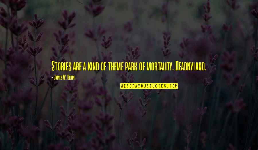 Yetkin Dikinciler Quotes By James W. Blinn: Stories are a kind of theme park of Yetkin Dikinciler Quotes By James W. Blinn: Stories are a kind of theme park of