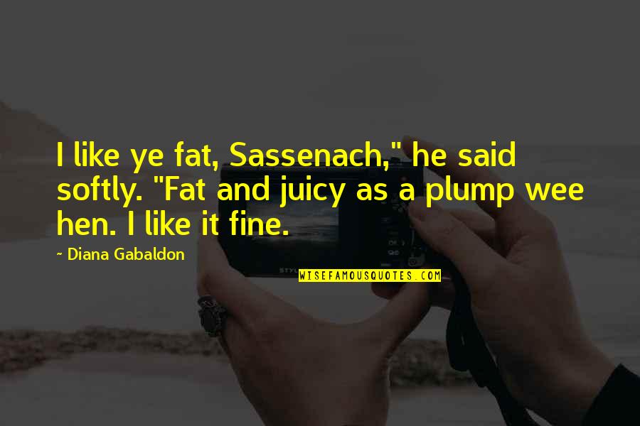 Ye've Quotes By Diana Gabaldon: I like ye fat, Sassenach," he said softly.
