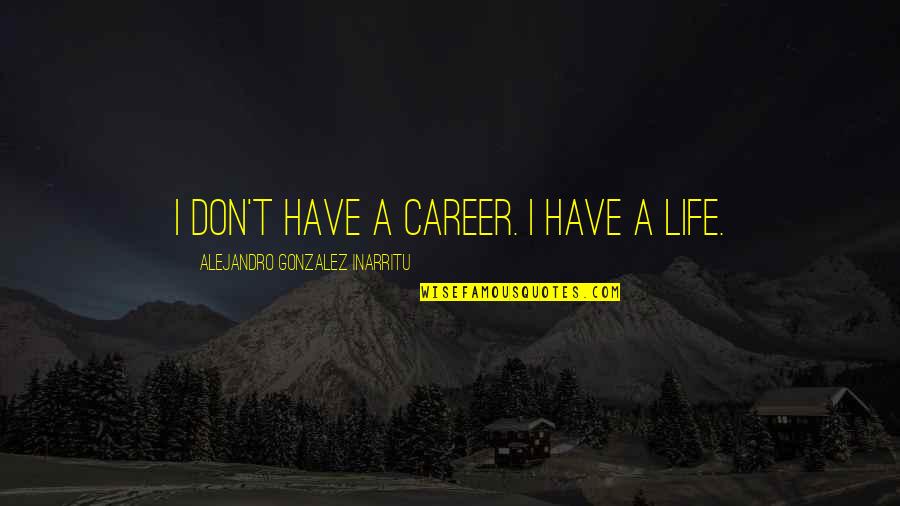 Yezzio Quotes By Alejandro Gonzalez Inarritu: I don't have a career. I have a