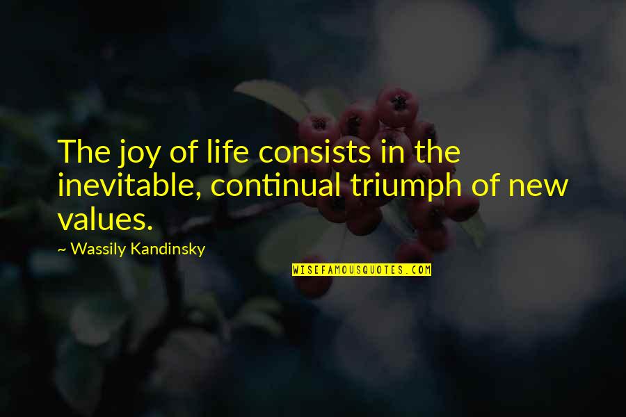 Yiddish Mothers Quotes By Wassily Kandinsky: The joy of life consists in the inevitable,