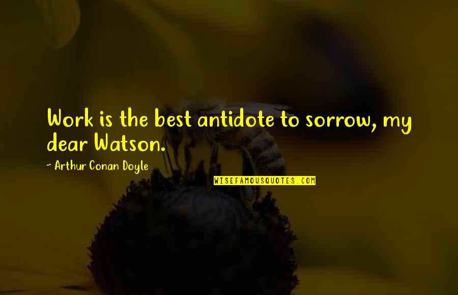 Yisroel Levin Quotes By Arthur Conan Doyle: Work is the best antidote to sorrow, my Yisroel Levin Quotes By Arthur Conan Doyle: Work is the best antidote to sorrow, my