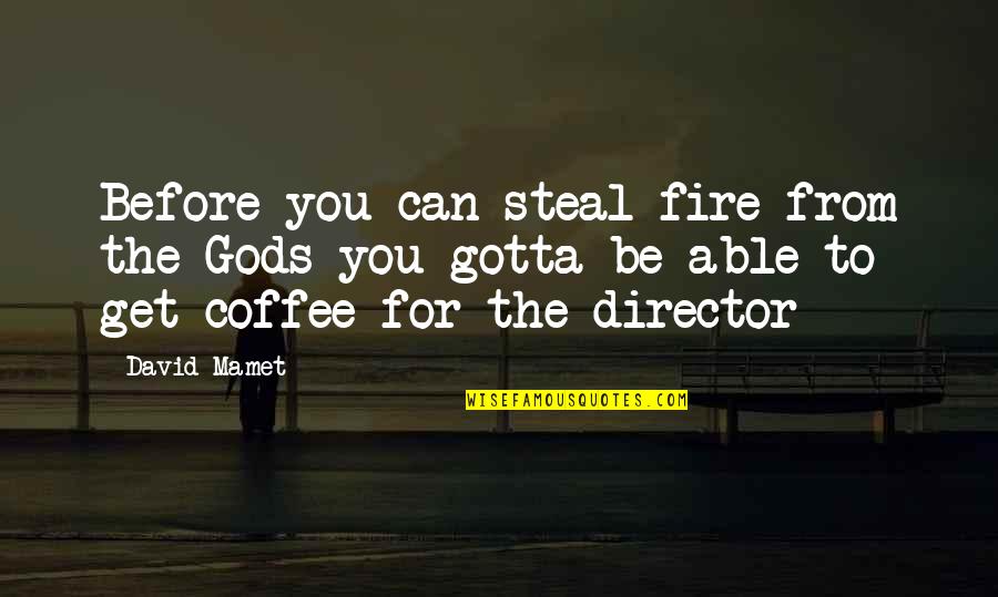 Yisroel Reisman Quotes By David Mamet: Before you can steal fire from the Gods Yisroel Reisman Quotes By David Mamet: Before you can steal fire from the Gods