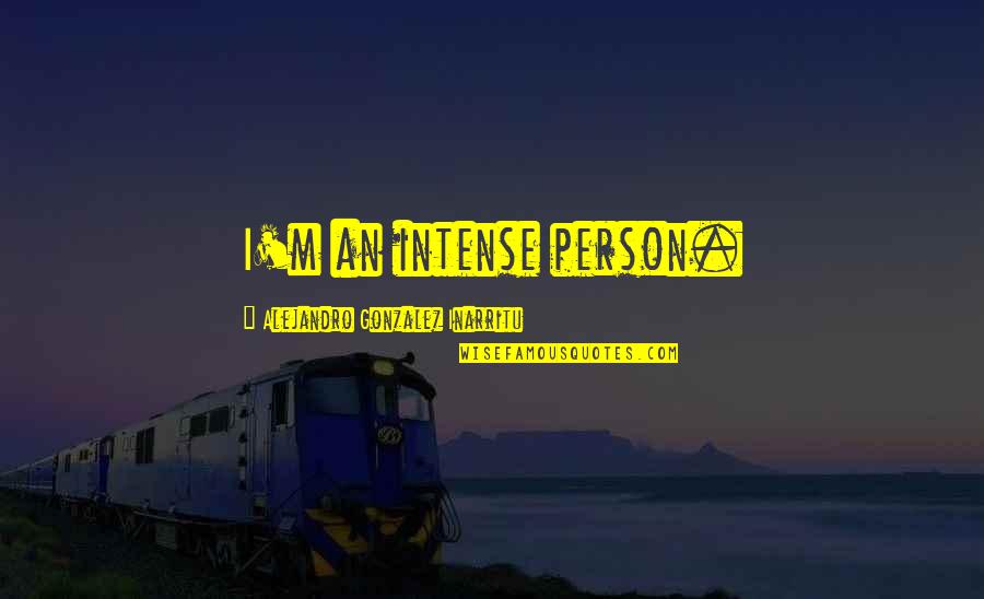Yissel Quotes By Alejandro Gonzalez Inarritu: I'm an intense person.
