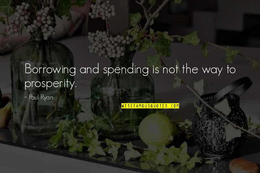 Yiwatalen Quotes By Paul Ryan: Borrowing and spending is not the way to