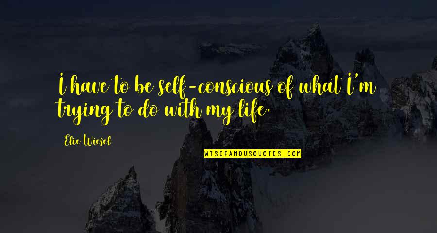Ylvisaker Blessing Quotes By Elie Wiesel: I have to be self-conscious of what I'm