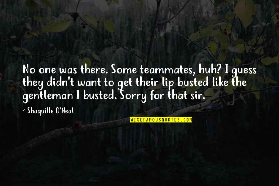 Yndall Effect Quotes By Shaquille O'Neal: No one was there. Some teammates, huh? I