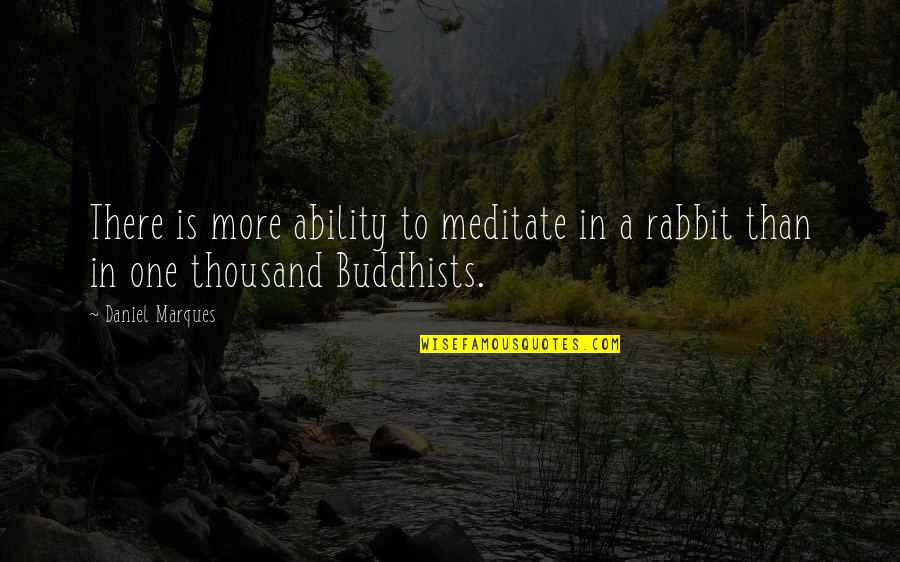 Yoga Is Quotes By Daniel Marques: There is more ability to meditate in a
