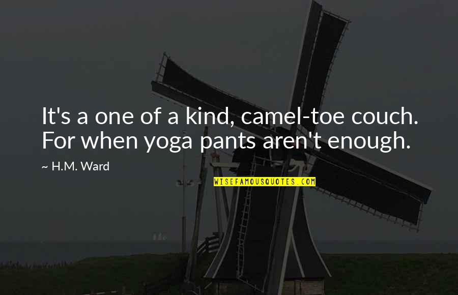 Yoga Pants Quotes By H.M. Ward: It's a one of a kind, camel-toe couch.