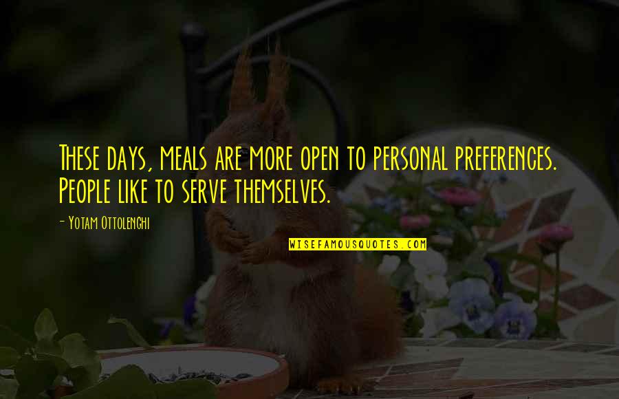 Yogi Tea Best Quotes By Yotam Ottolenghi: These days, meals are more open to personal