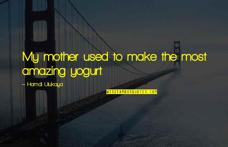 Yogurt's Quotes By Hamdi Ulukaya: My mother used to make the most amazing
