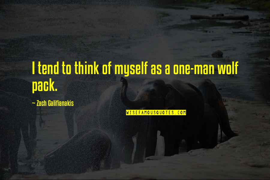 Yolculuk Logo Quotes By Zach Galifianakis: I tend to think of myself as a Yolculuk Logo Quotes By Zach Galifianakis: I tend to think of myself as a