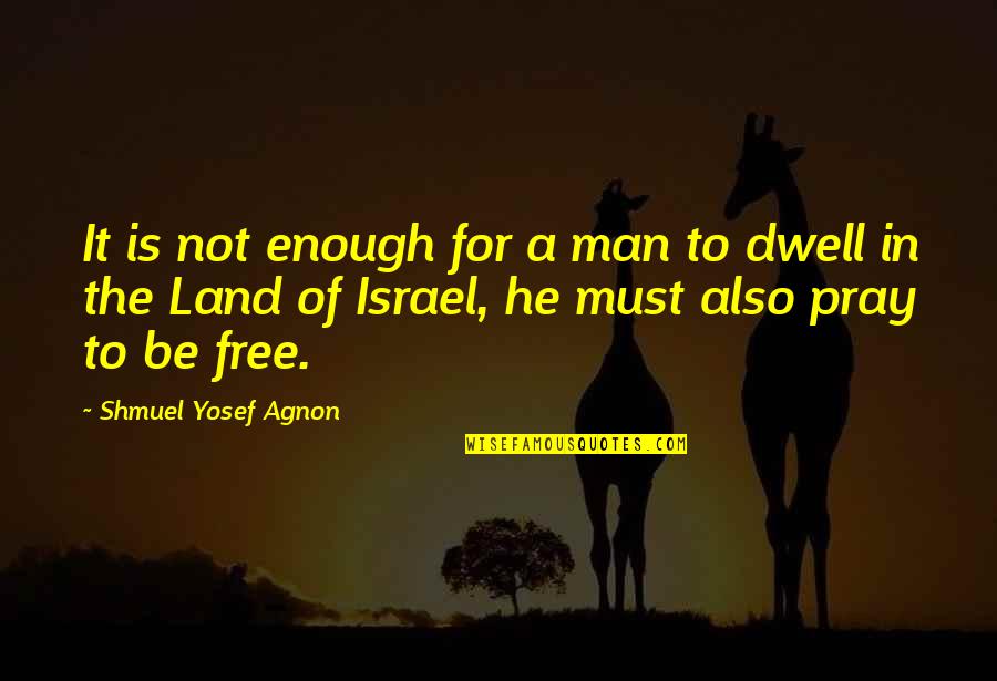 Yosef Agnon Quotes By Shmuel Yosef Agnon: It is not enough for a man to