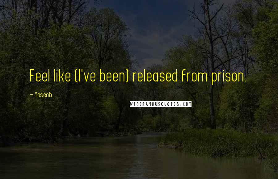 Yoseob quotes: Feel like (I've been) released from prison.