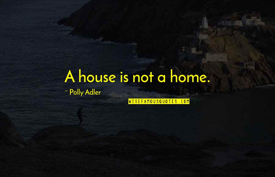 Yosniel Rodriguez Quotes By Polly Adler: A house is not a home.