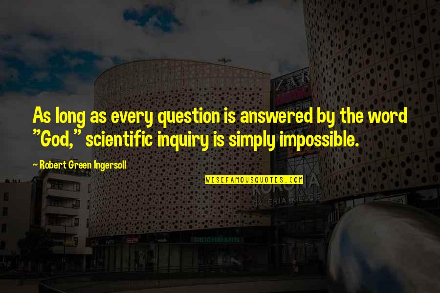 Yossie Mulyadi Quotes By Robert Green Ingersoll: As long as every question is answered by Yossie Mulyadi Quotes By Robert Green Ingersoll: As long as every question is answered by