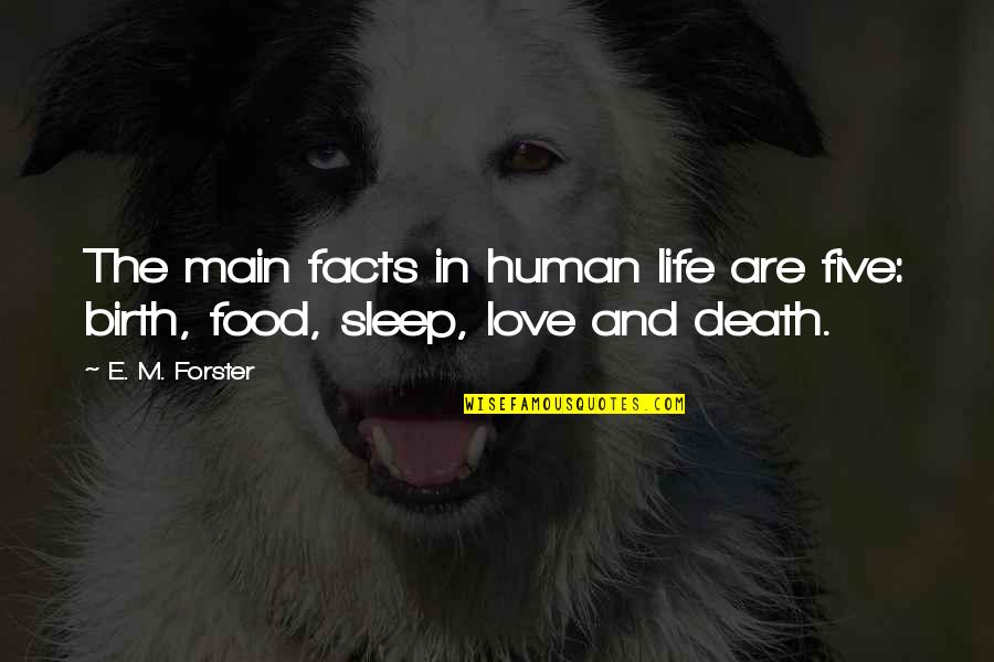 Yothers Quotes By E. M. Forster: The main facts in human life are five: