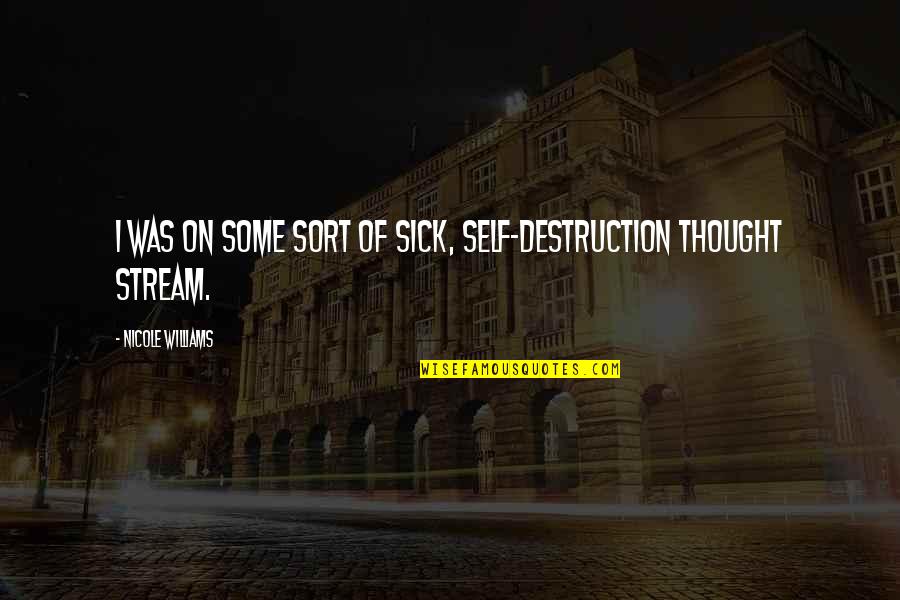 You Always Make My Day Quotes By Nicole Williams: I was on some sort of sick, self-destruction