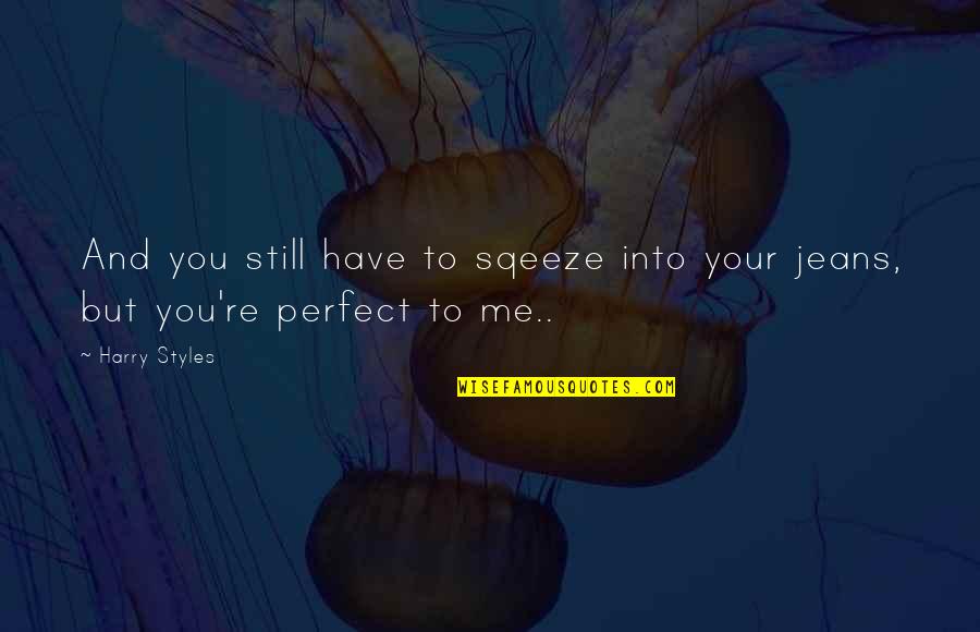 You And Me Perfect Quotes By Harry Styles: And you still have to sqeeze into your