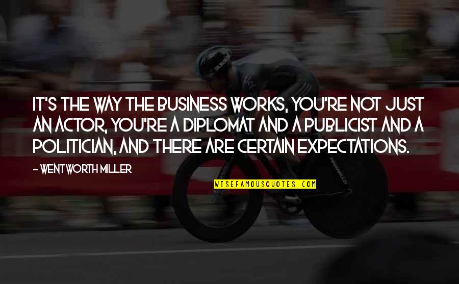 You Are A Business Quotes By Wentworth Miller: It's the way the business works, you're not