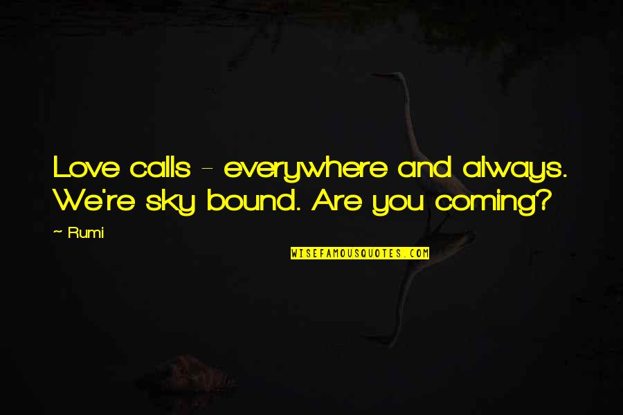 You Are Everywhere Love Quotes By Rumi: Love calls - everywhere and always. We're sky