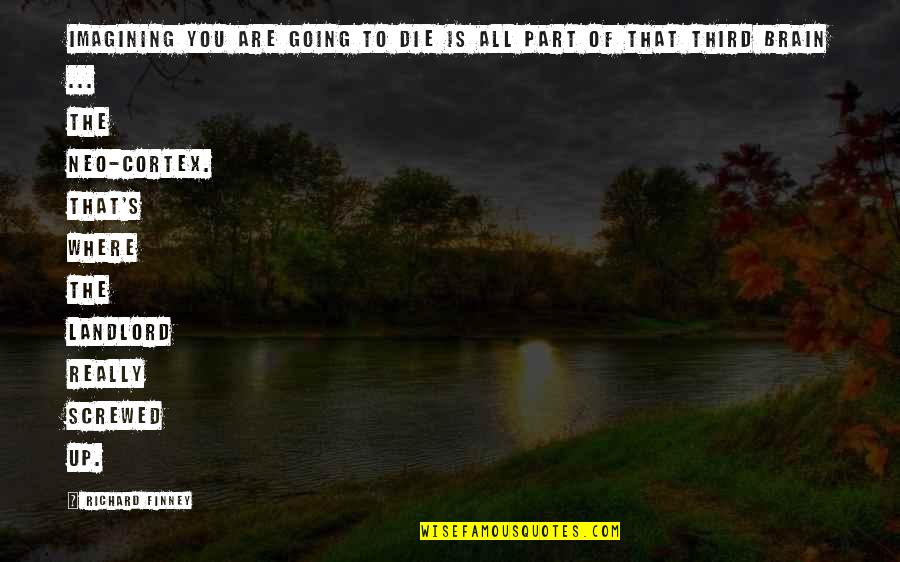 You Are Going To Die Quotes By Richard Finney: Imagining you are going to die is all