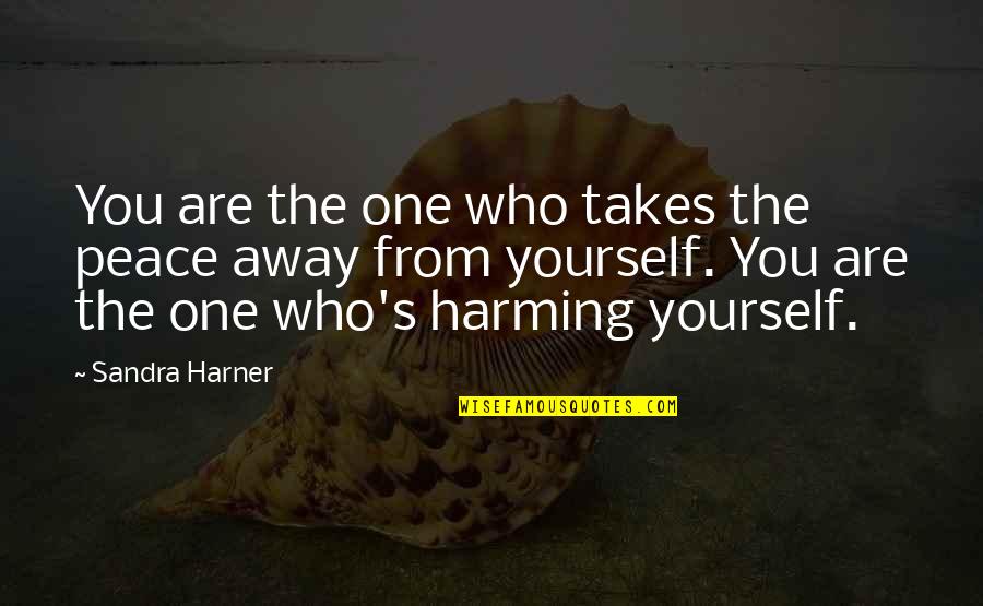 You Are Healing Quotes By Sandra Harner: You are the one who takes the peace You Are Healing Quotes By Sandra Harner: You are the one who takes the peace