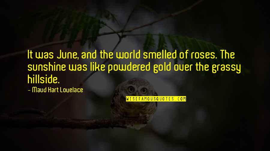 You Are Like The Sunshine Quotes By Maud Hart Lovelace: It was June, and the world smelled of