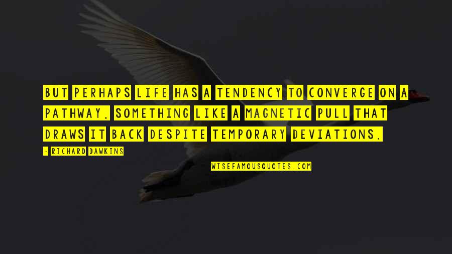 You Are Magnetic Quotes By Richard Dawkins: But perhaps life has a tendency to converge You Are Magnetic Quotes By Richard Dawkins: But perhaps life has a tendency to converge