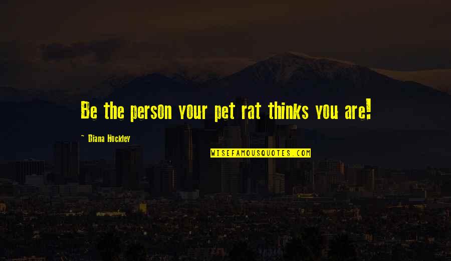 You Are Music Quotes By Diana Hockley: Be the person your pet rat thinks you