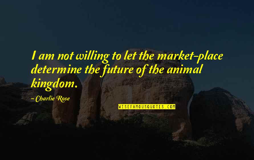 You Are My Future Quotes By Charlie Rose: I am not willing to let the market-place