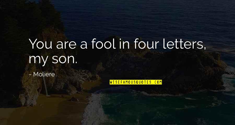 You Are My Son Quotes By Moliere: You are a fool in four letters, my