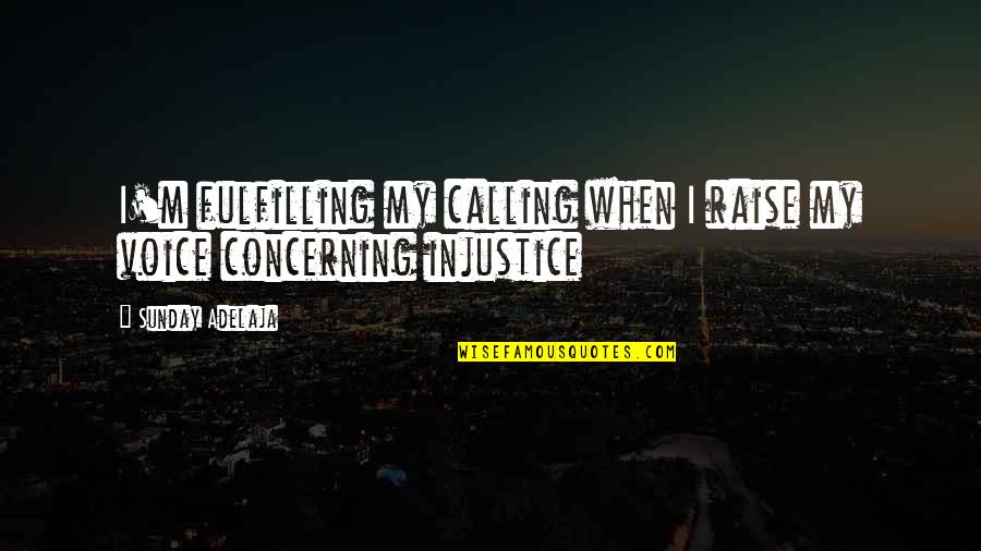 You Are My Voice Quotes By Sunday Adelaja: I'm fulfilling my calling when I raise my