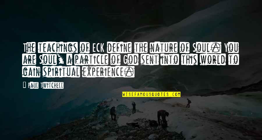 You Are Nature Quotes By Paul Twitchell: The teachings of ECK define the nature of