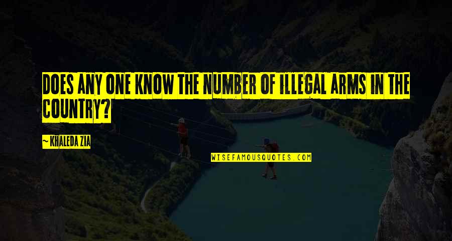 You Are Number One Quotes By Khaleda Zia: Does any one know the number of illegal