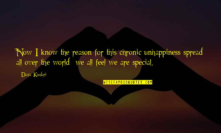 You Are Special In My Life Quotes By Daya Kudari: Now I know the reason for this chronic