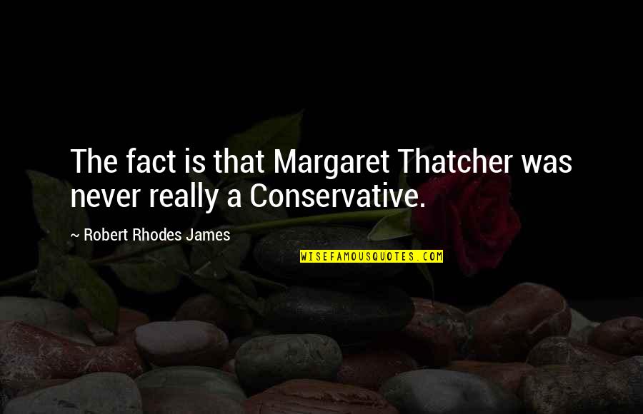 You Are The Best Coworker Quotes By Robert Rhodes James: The fact is that Margaret Thatcher was never