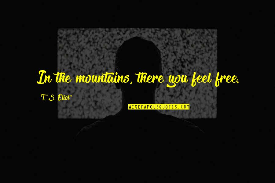 You Are The Master Of Your Own Destiny Quote Quotes By T. S. Eliot: In the mountains, there you feel free. You Are The Master Of Your Own Destiny Quote Quotes By T. S. Eliot: In the mountains, there you feel free.
