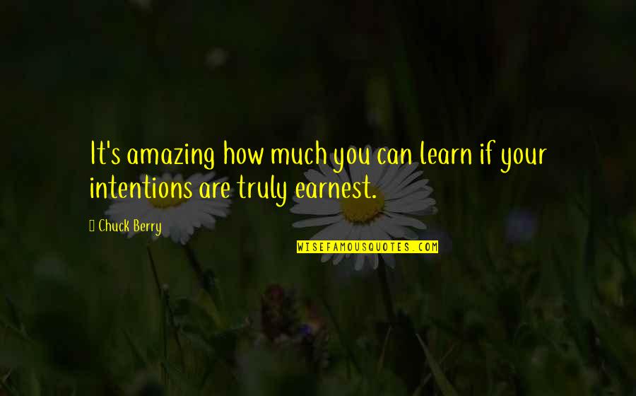 You Are Truly Amazing Quotes By Chuck Berry: It's amazing how much you can learn if