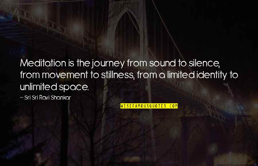 You Are Unlimited Quotes By Sri Sri Ravi Shankar: Meditation is the journey from sound to silence,